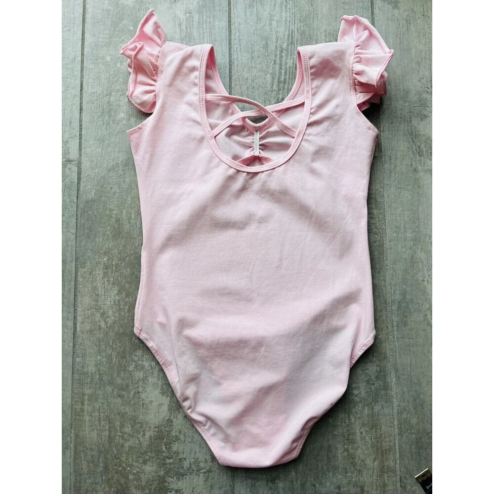 Los Angeles Boutique Girls Gymnastics Ballet Dress Leotard Unitard Pink 140 10